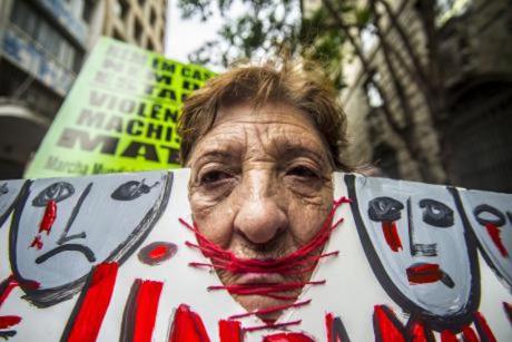 Protesta de mujeres en Sao Pâolo, Brasil. Imagen: Cris Faga / NurPhoto / SIPA USA / PA