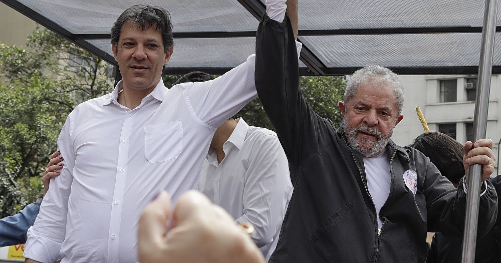 Foto: Cadena Noticia Sur (Lula y Haddad)