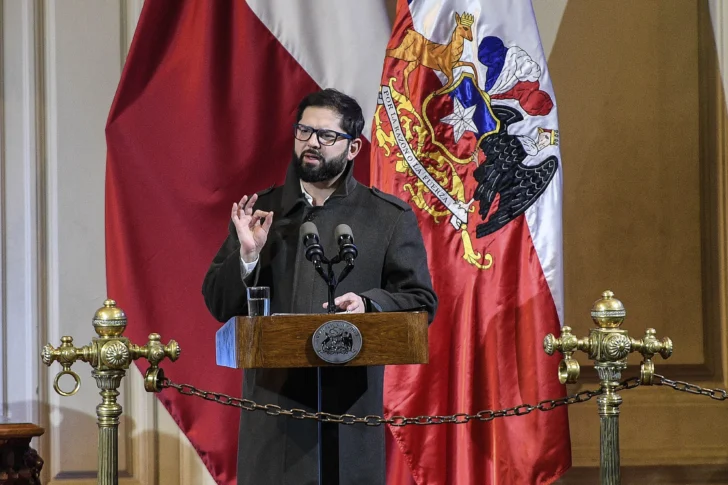 El presidente chileno, Gabriel Boric habló del nuevo corredor. Foto: NA/(Xinhua/Jorge Villegas) (jv) (ra) (da)