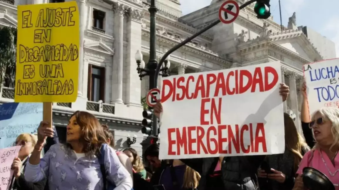 Organizaciones marchan este martes al Congreso contra el veto de Milei a la Ley de Emergencia en Discapacidad