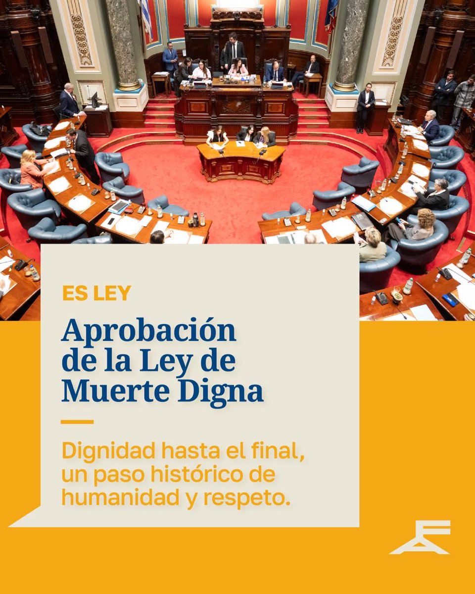 URUGUAY: con la votación definitiva del Senado, Uruguay aprobó la ley que regula la eutanasia
