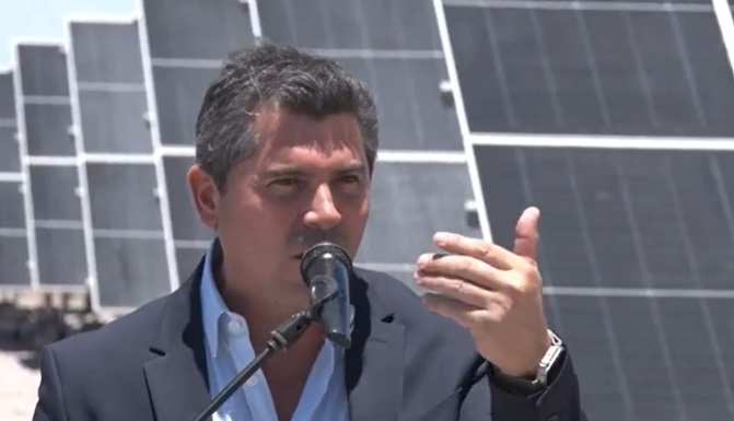 Orrego participó de la inauguración del parque fotovoltaico en Caleras San Juan