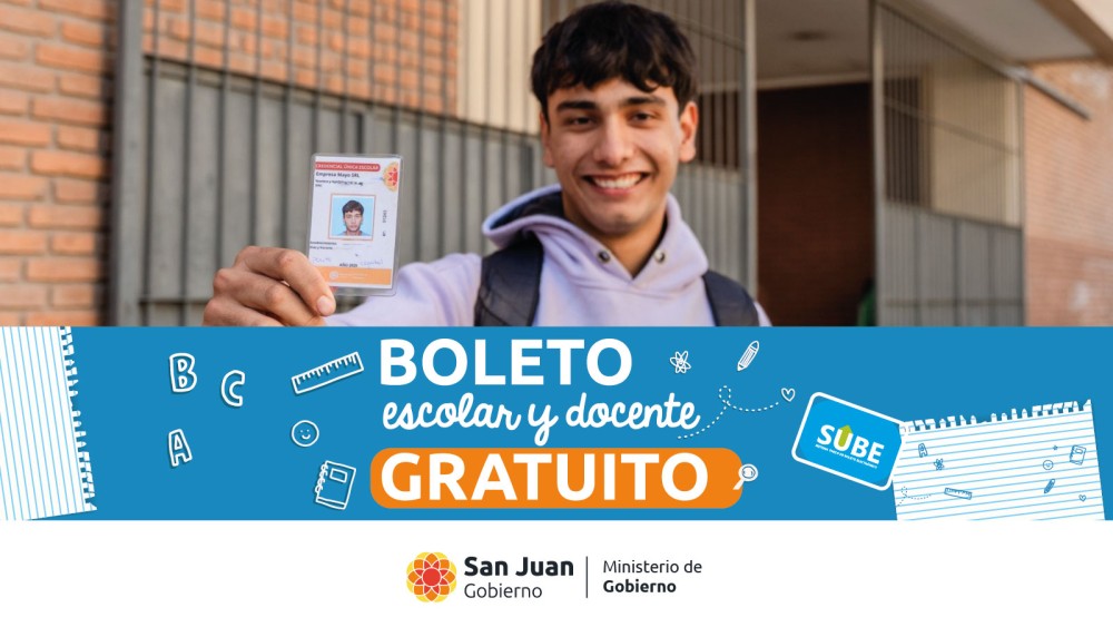 El Boleto Escolar y Docente Gratuito comenzará a funcionar el 18 de febrero