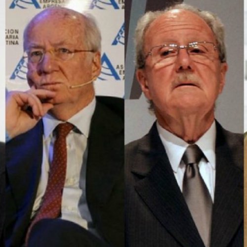 Los empresarios José Cartellone, Paolo Rocca, Ernesto Pescarmona y Carlos Wagner