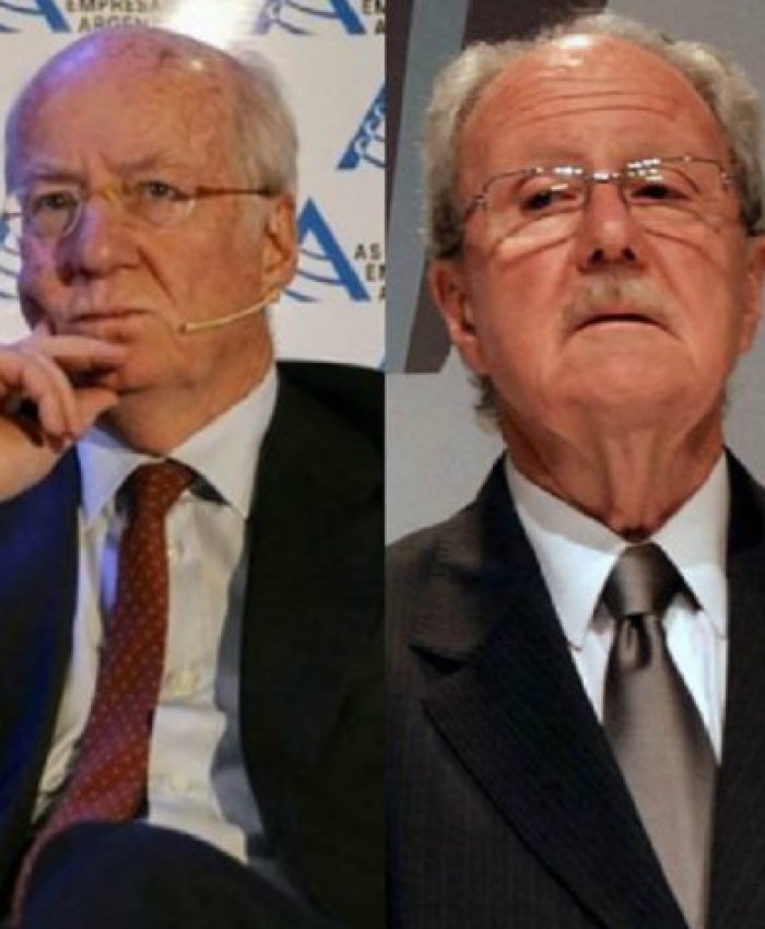 Los empresarios José Cartellone, Paolo Rocca, Ernesto Pescarmona y Carlos Wagner