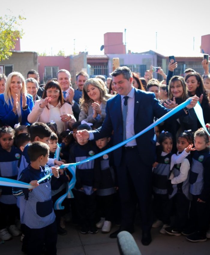 El gobernador Orrego inauguró una escuela de Nivel Inicial en Chimbas