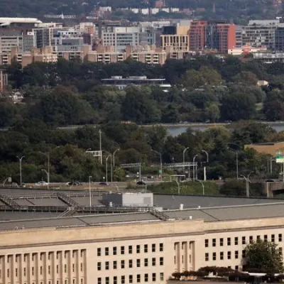 El edificio del Pentágono se ve en Arlington, Virginia, Estados Unidos