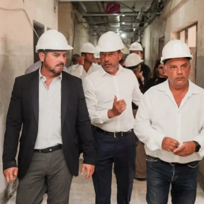 Orrego visitó las obras de remodelación e instalaciones del Hospital Marcial Quiroga