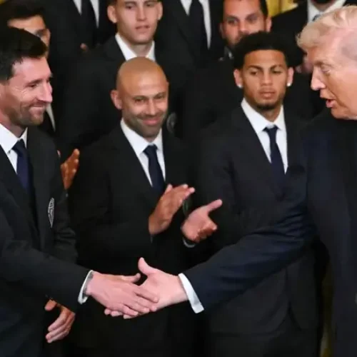 Lionel Messi fue a la Casa Blanca y se sacó una foto con Donald Trump