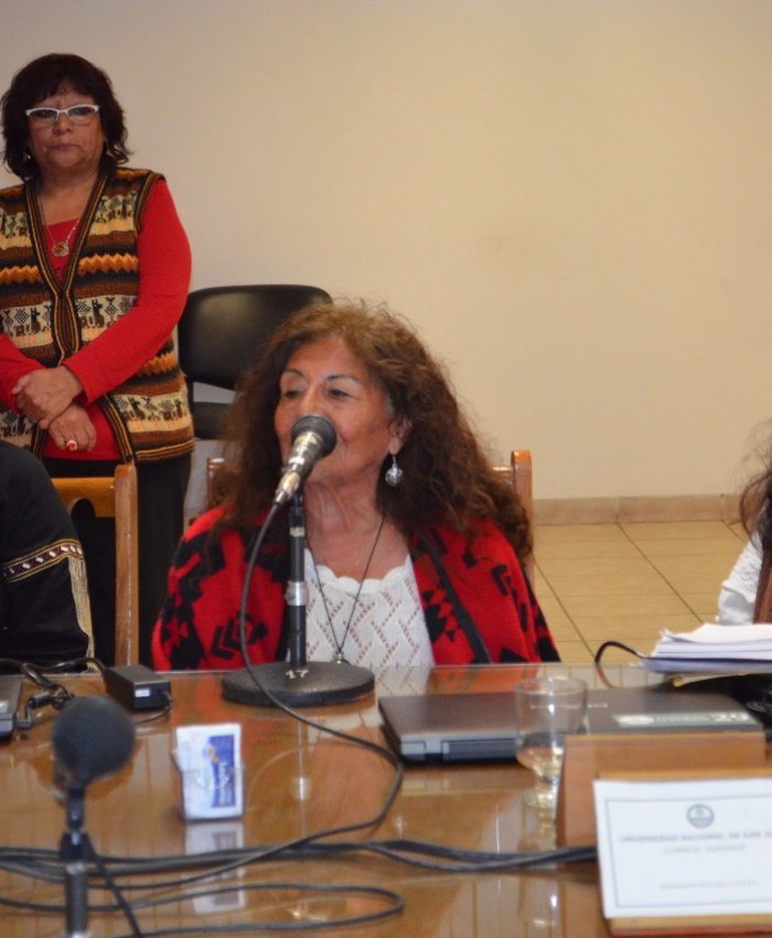 La Comunidad Warpe del Territorio del Cuyum se hizo presente en la sesión del Consejo Superior de la Universidad Nacional de San Juan