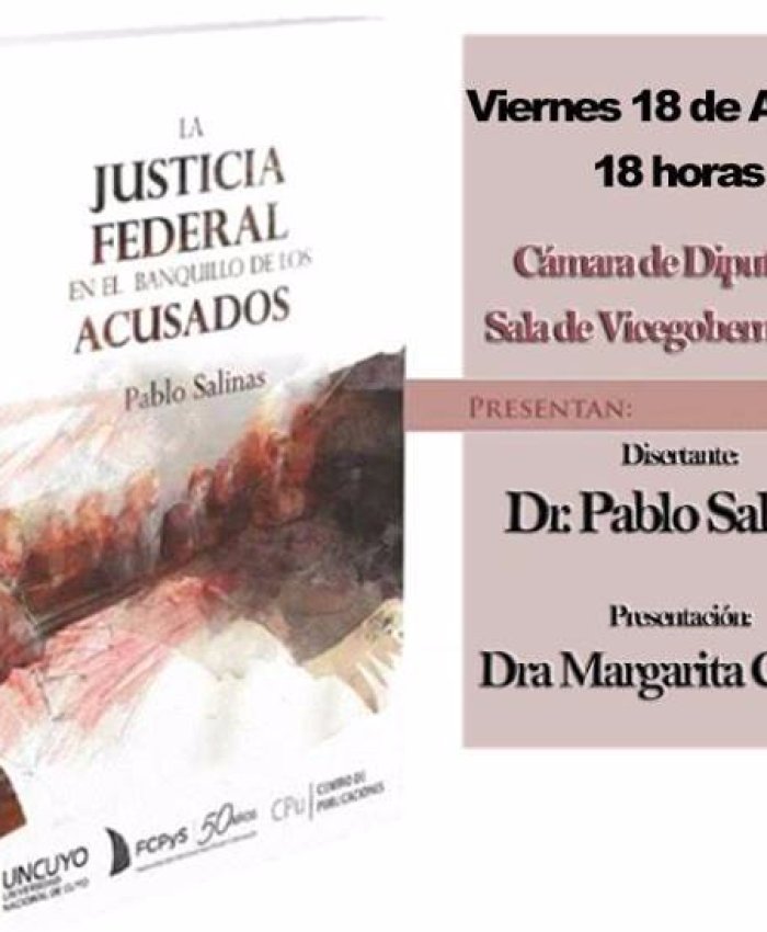 Pablo Salinas presentó el libro sobre jueces federales en dictadura en San Juan