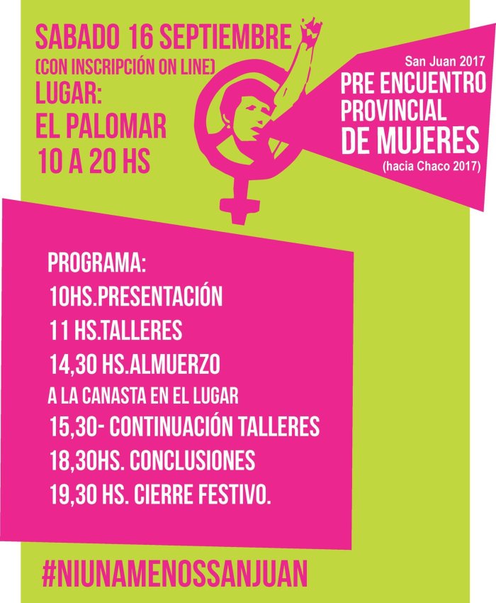 Se viene  el Pre Encuentro Nacional de Mujeres