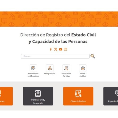 Registro Civil presentó su página web