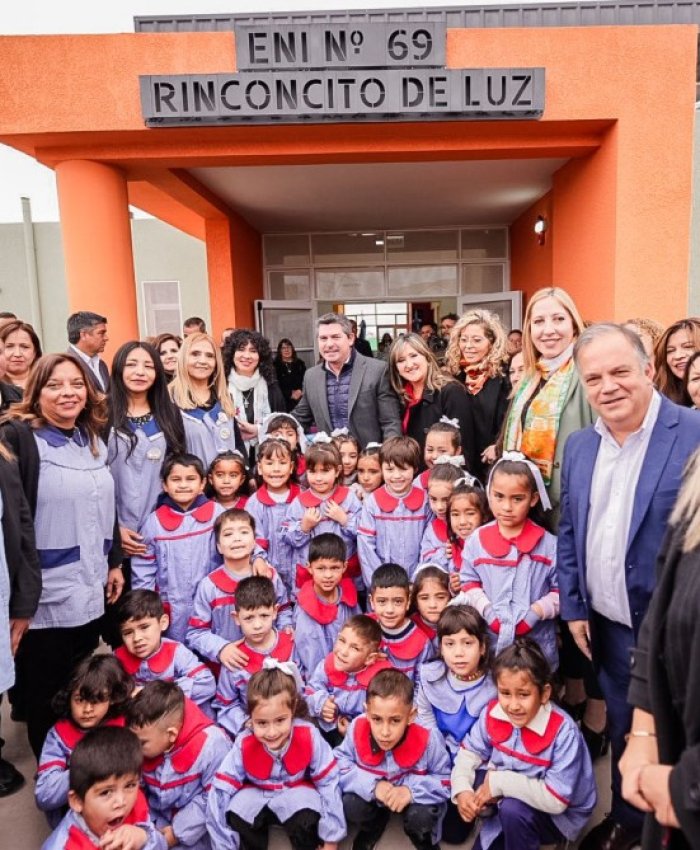 Orrego inauguró una nueva escuela de Nivel Inicial en Pocito