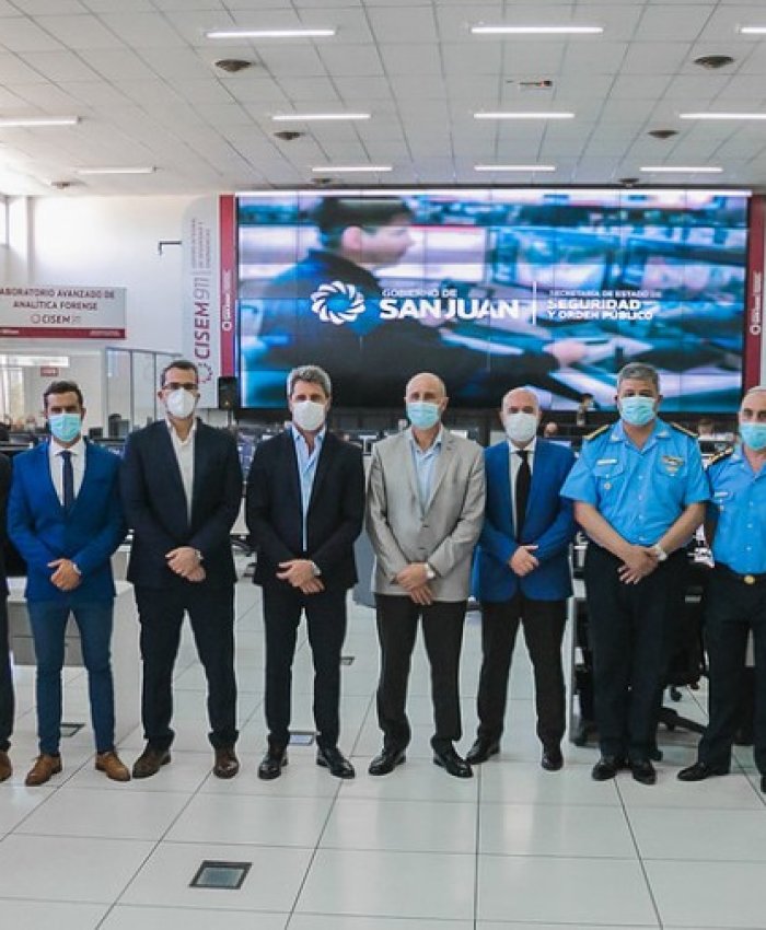 Sergio Uñac asistió al lanzamiento de nuevos sistemas de seguridad en situaciones de emergencia