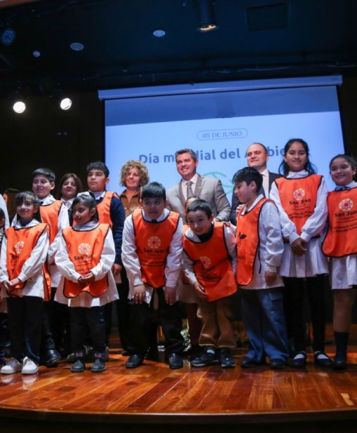 Orrego encabezó la celebración del Día del Ambiente con anuncios de fuerte impronta solidaria