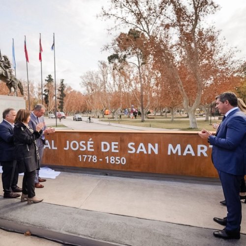 Orrego inauguró una transformación clave en el Parque de Mayo en homenaje a San Martín