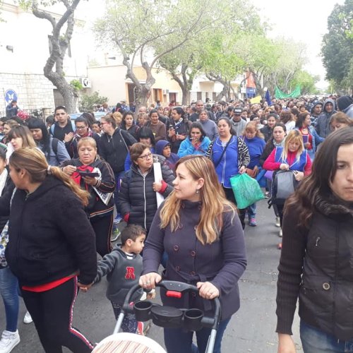 San Juan: hubo acampe y ollas populares en «Plaza 25 de Mayo»