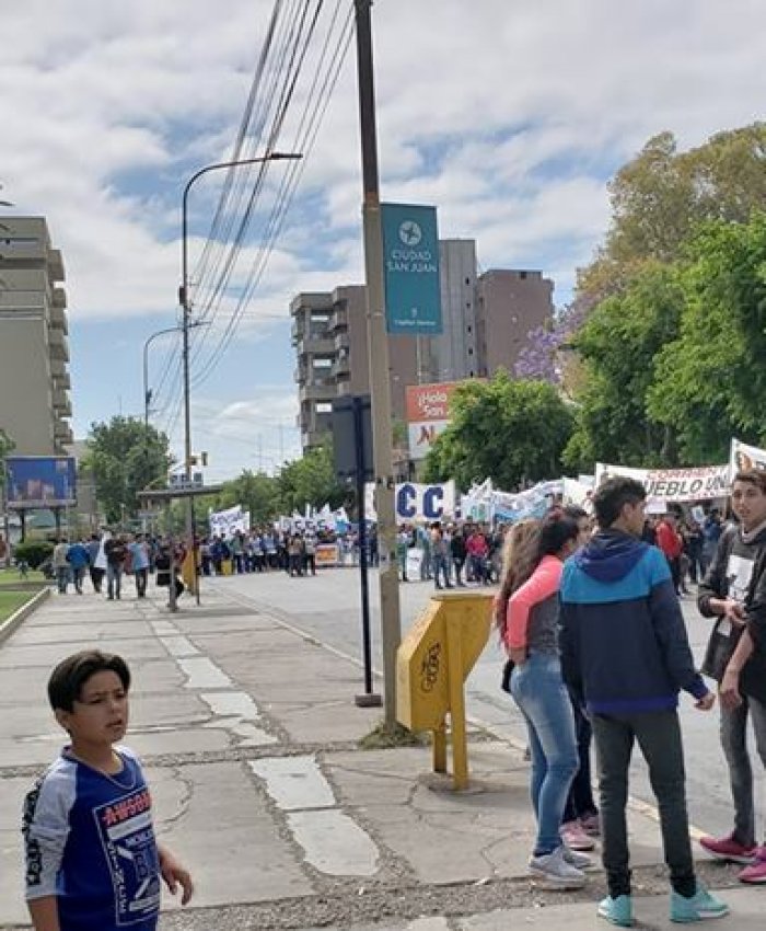 San Juan: le dijo no en la calles al presupuesto nacional 2019