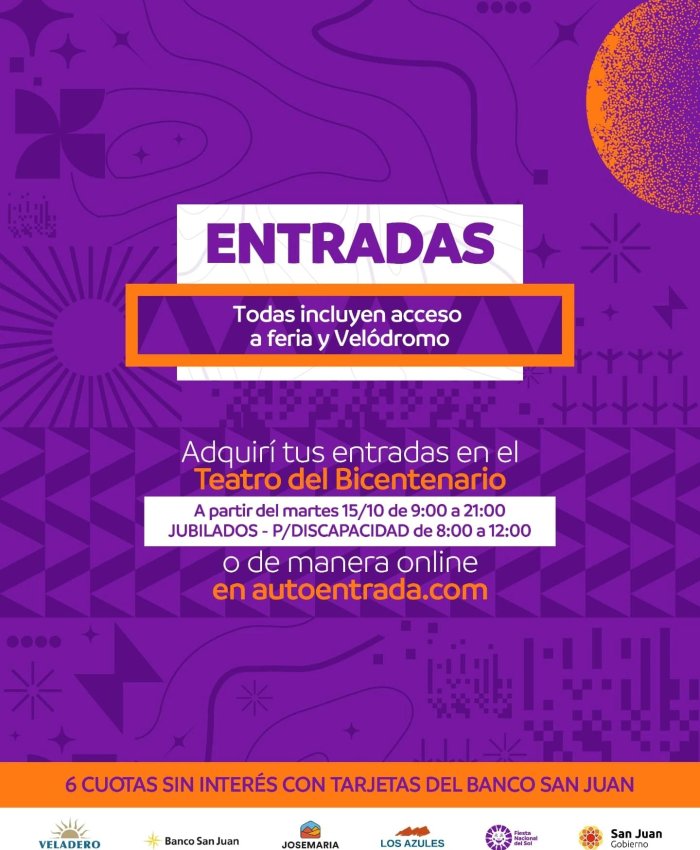 Arrancó la venta de entradas para la Fiesta Nacional del Sol