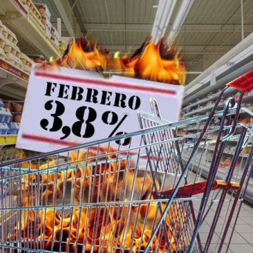 Inflación: se disparó 3.8% en febrero y la interanual rompió un nuevo récord