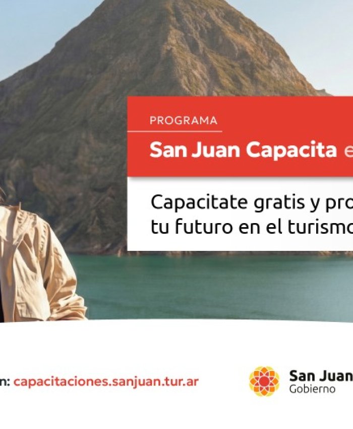 El programa San Juan Capacita en Turismo ofrecerá más de 20 talleres gratuitos