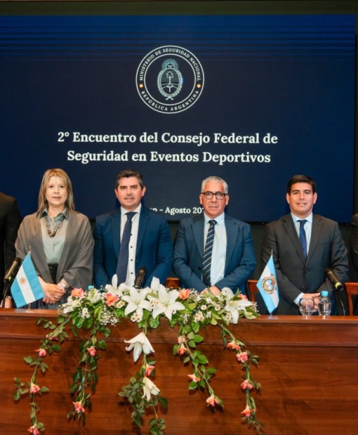 Orrego encabezó la apertura del 2° Encuentro de Seguridad en Eventos Deportivos realizado en San Juan