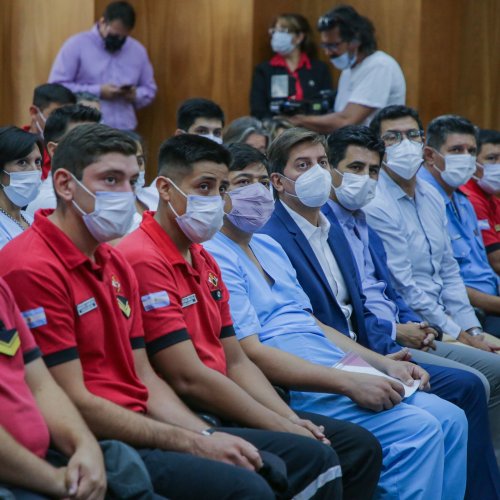 Uñac destacó la tarea de la delegación que prestó asistencia en Corrientes: «San Juan está orgullosa de ustedes»