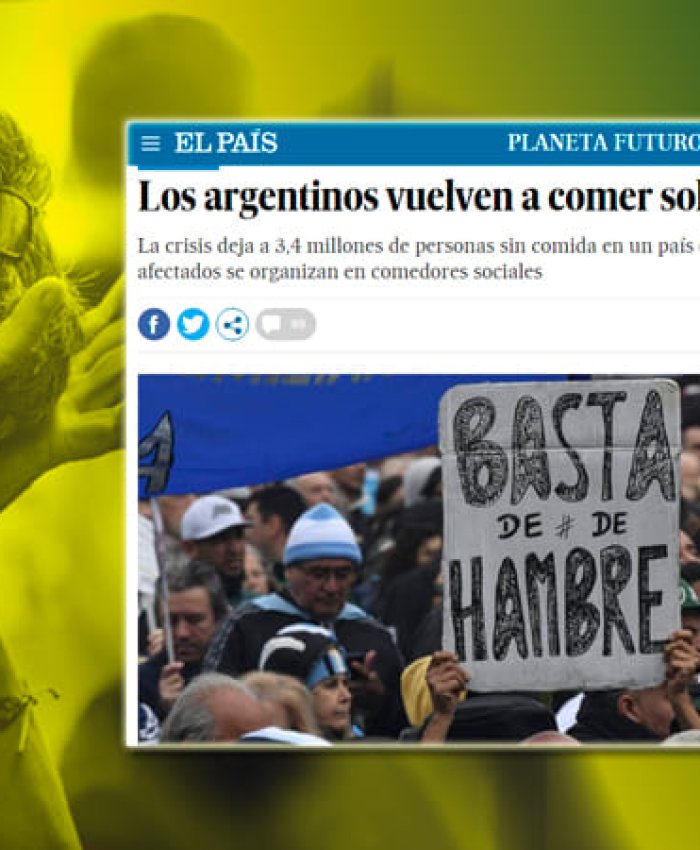 Regresamos al mundo: el Diario El País de España advierte que los argentinos «comen solo una vez por día»