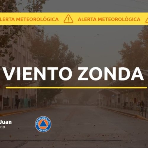 Alerta meteorológica N° 40/26 – Viento Zonda