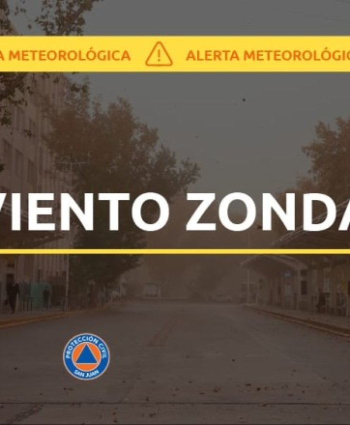 Alerta meteorológica N° 40/26 – Viento Zonda