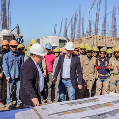 Orrego recorrió la obra del nuevo edificio de la EPET Nº 4