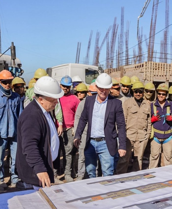 Orrego recorrió la obra del nuevo edificio de la EPET Nº 4