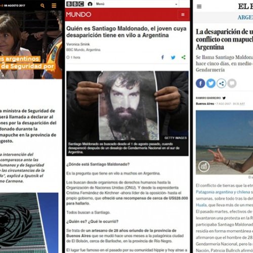Repercusiones y cuestionamientos contra Bullrich en medios del mundo por la desaparición de Santiago Maldonado