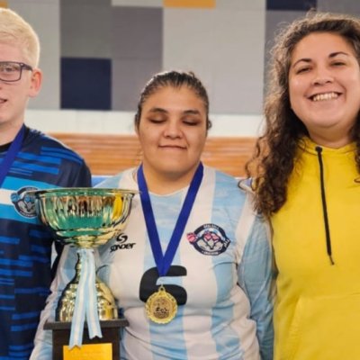 San Juan en el podio de la Copa Tango de Goalball