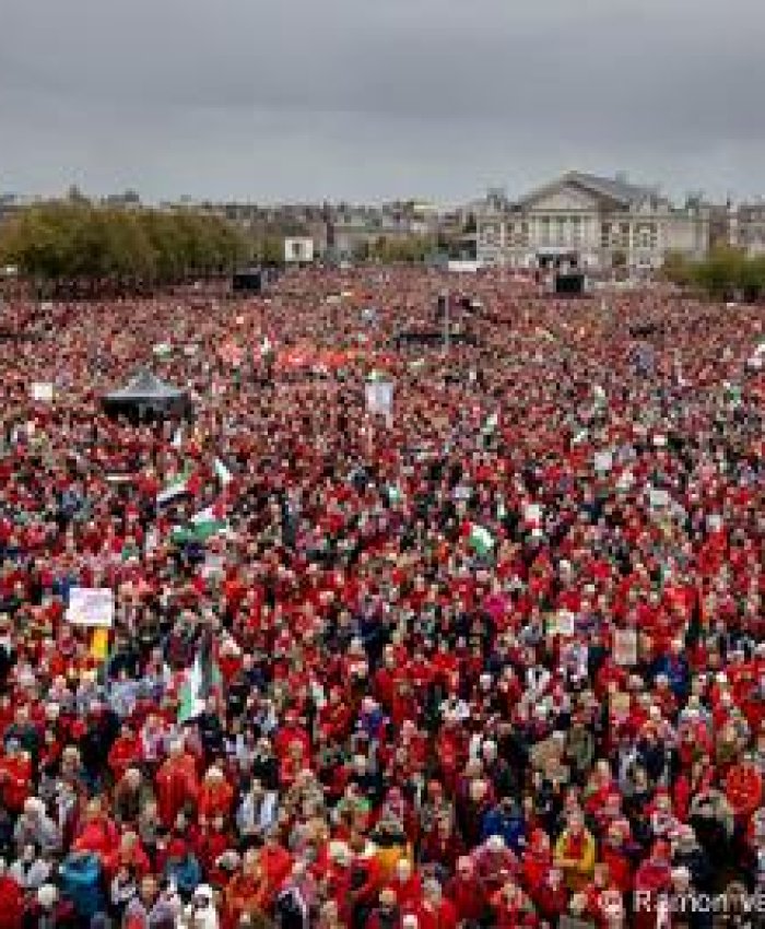 Miles de personas se manifestaron en Ámsterdam exigiendo al gobierno acciones para detener el genocidio israelí en Palestina