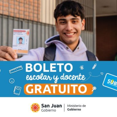 El Boleto Escolar y Docente Gratuito comenzará a funcionar el 18 de febrero
