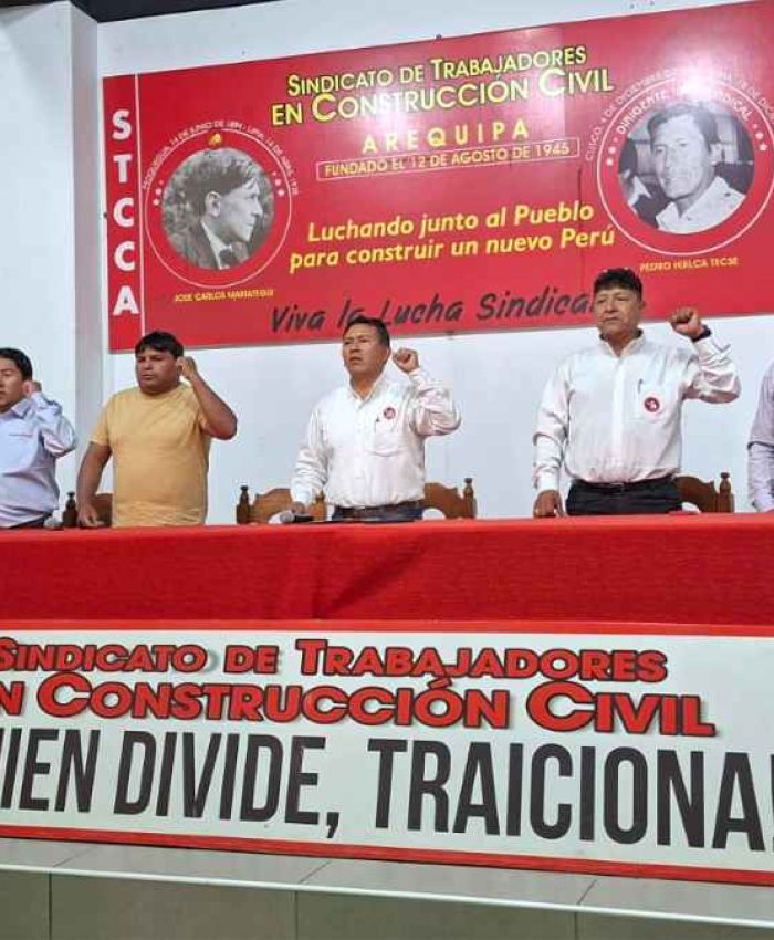 PERU: Trabajadores de la Construcción Civil se movilizan para denunciar las políticas del gobierno de Fujimori