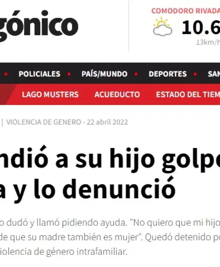 VIOLENCIA DE GENERO: la mamá sanjuanina que delató a su hijo golpeador es noticia nacional