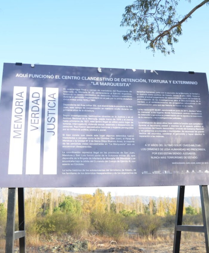 En el día de la Memoria y a 50 años del golpe de Estado en San Juan, recordamos la memoria de los desaparecidos con un corto documental del ex Centro Clandestino «La Marquesita».