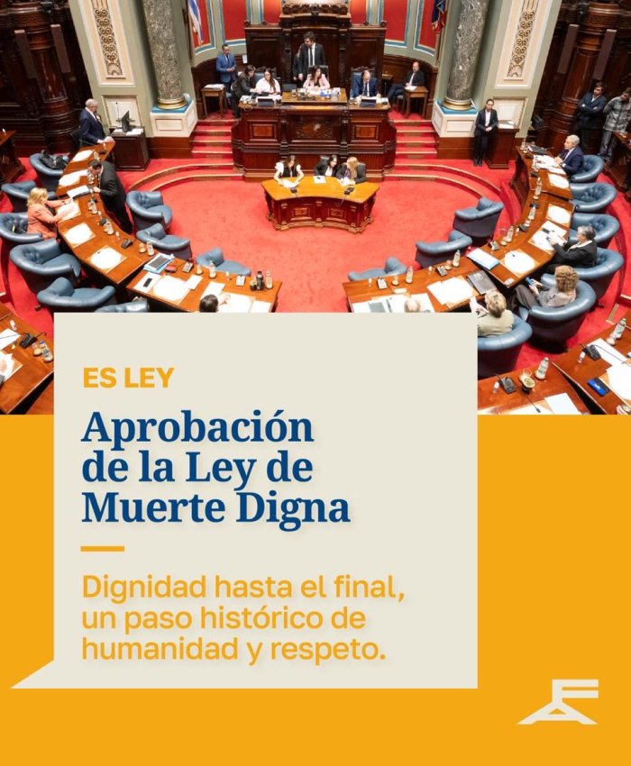 URUGUAY: con la votación definitiva del Senado, Uruguay aprobó la ley que regula la eutanasia