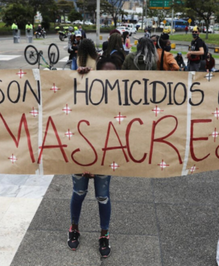 COLOMBIA: El INDEPAZ informa que se registraron 54 masacres con 233 víctimas mortales en lo que va de 2026