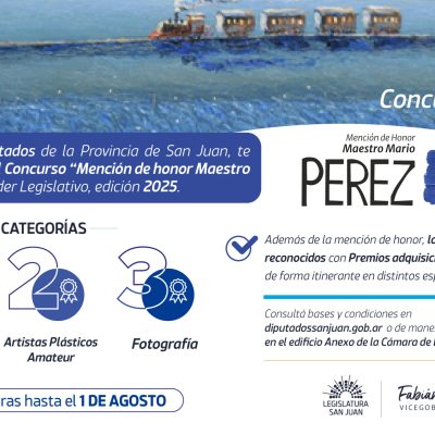 Mención Honor Maestro Mario Pérez: entrega de obras hasta el 1 de agosto