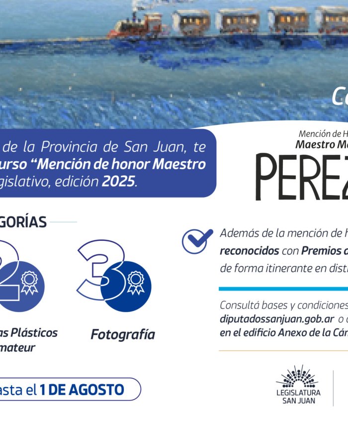 Mención Honor Maestro Mario Pérez: entrega de obras hasta el 1 de agosto