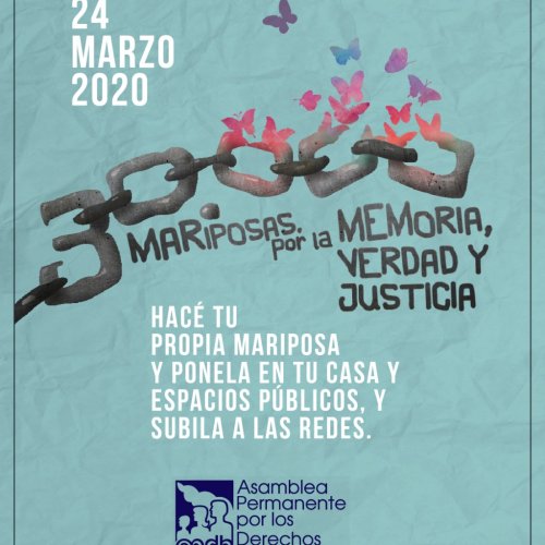 24 DE MARZO: suspensión de la marcha por el día de la MEMORIA, LA VERDAD Y LA JUSTICIA