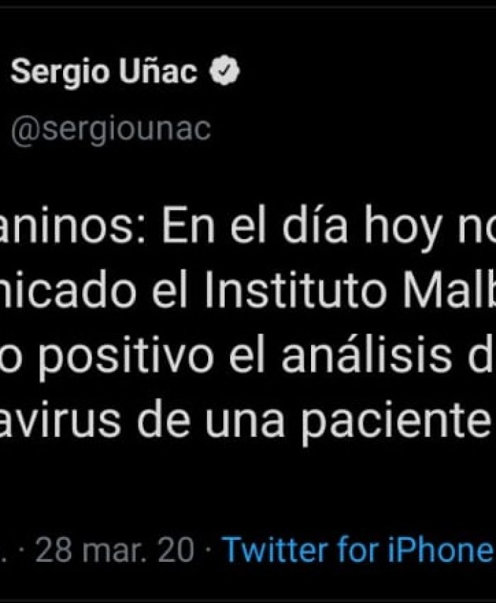 San Juan: confirman el primer caso positivo de coronavirus, se trata de una joven que llegó de España