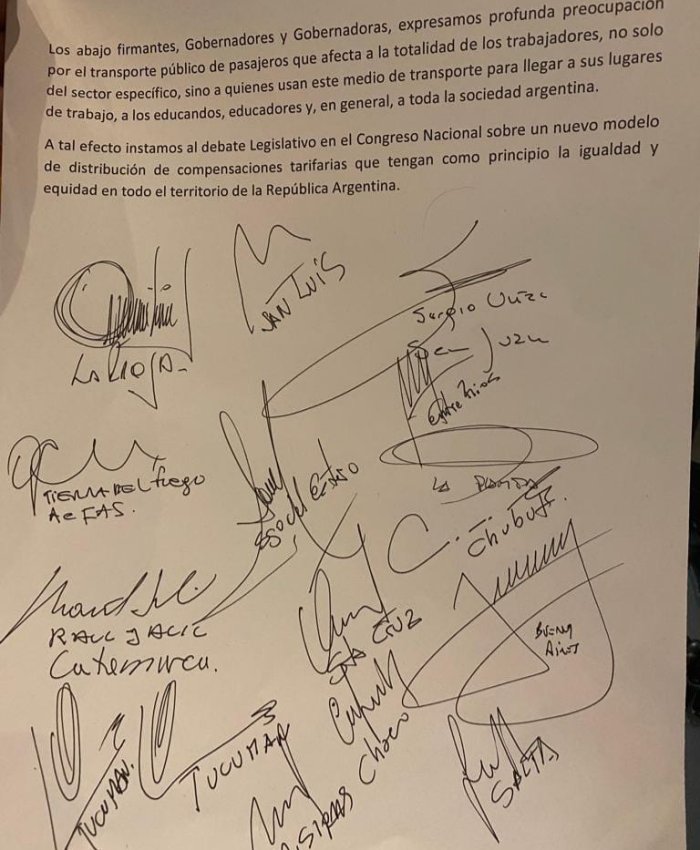 Dieciséis gobernadores apoyan el proyecto sanjuanino para un nuevo reparto de subsidios al transporte
