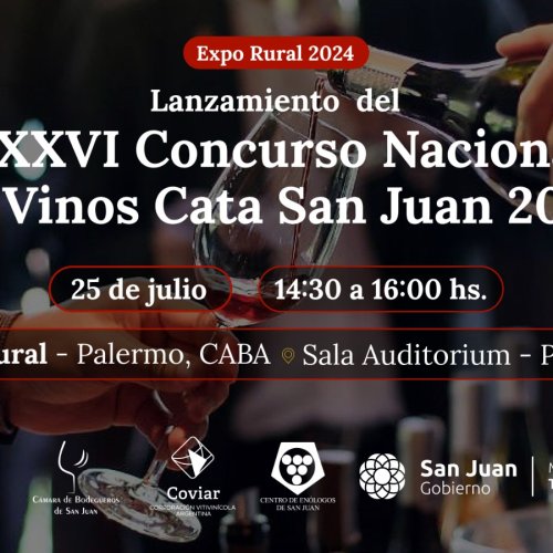 El lanzamiento de Cata San Juan 2024 se desarrollará este jueves desde la Rural