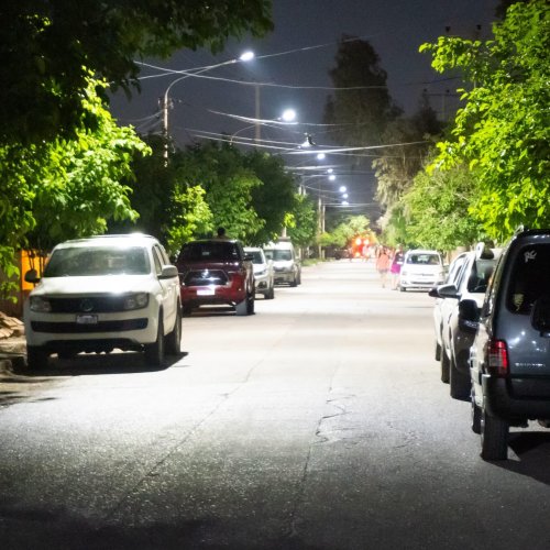 Nueva iluminación led para un sector importante de la Zona Norte de Pocito