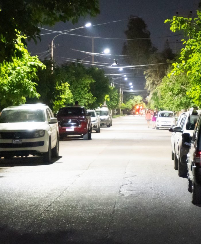 Nueva iluminación led para un sector importante de la Zona Norte de Pocito